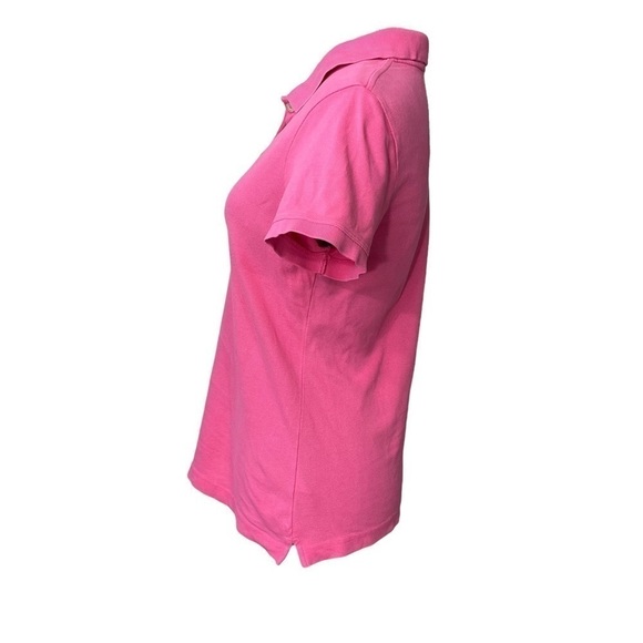 LILLY Pulitzer Pink Polo Top with Green Palm and collar Child’s size Large - Picture 8 of 10